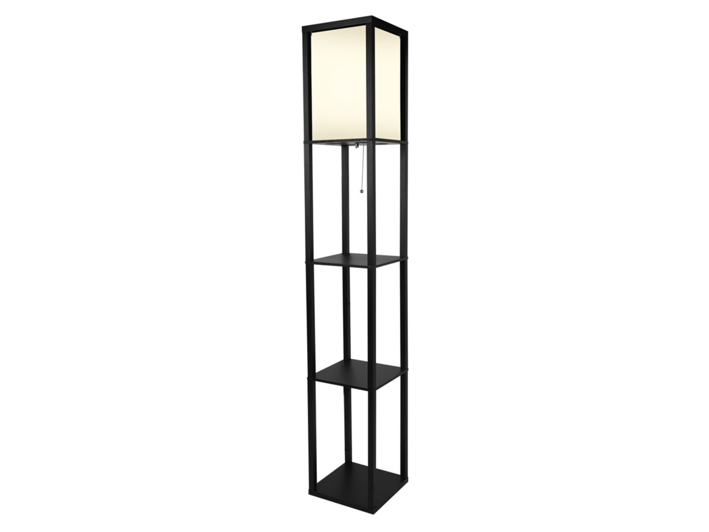 Lampa podłogowa KB Desil drewniana czarna