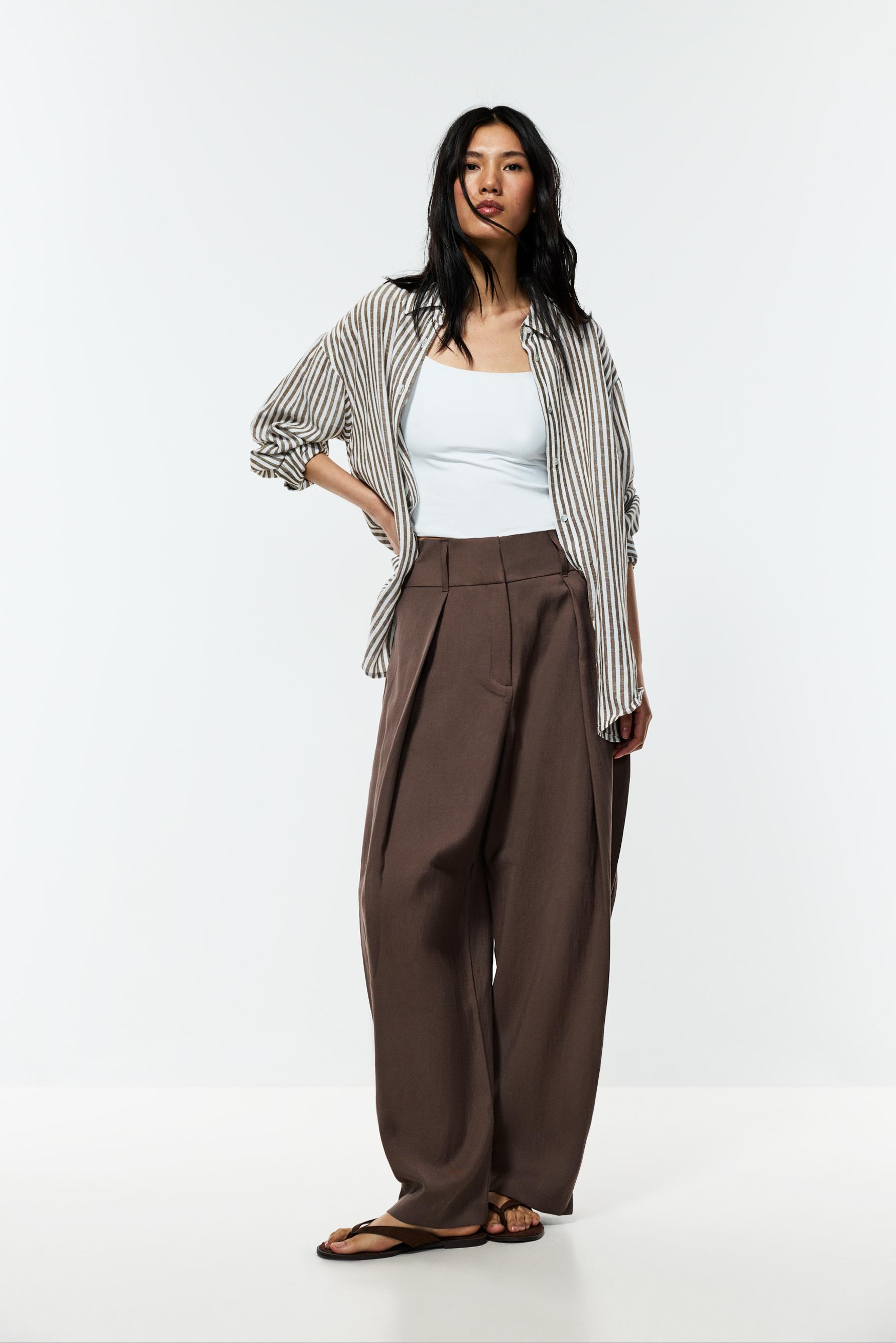 Pantalón barrel pinzas