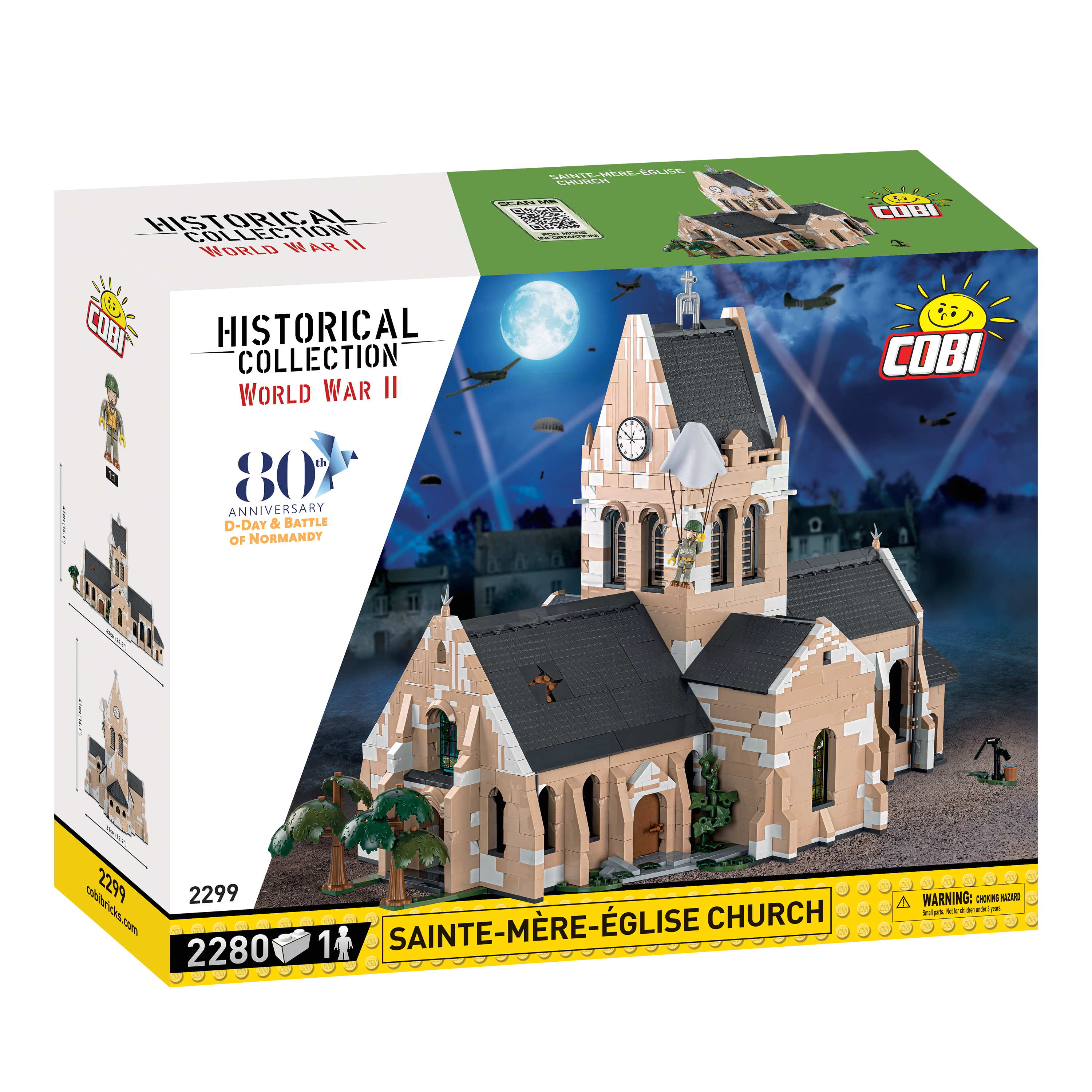 COBI Sainte-M&egrave;re-&Eacute;glise Church Set 1:35