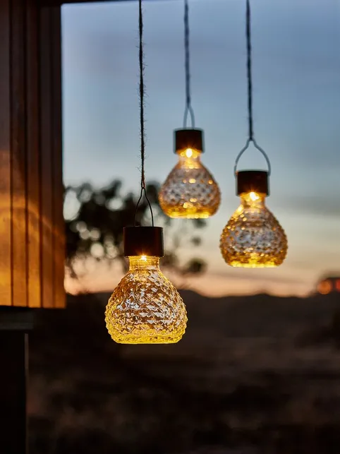 Solcellelampe LAPPSPURV Ø9xH13cm klar