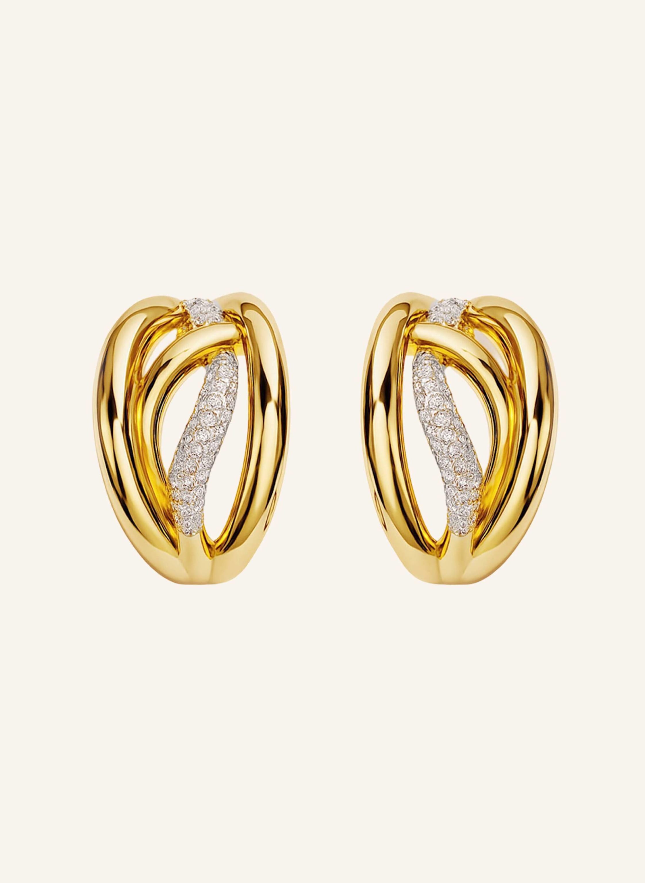 YOJ Ohrstecker BAREL PAVE MIDI HOOP EARRINGS by GLAMBOU