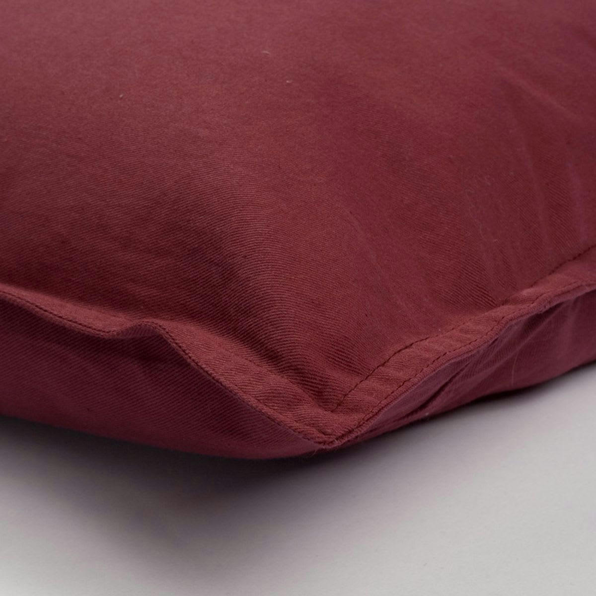 TOILE - Coussin 100% coton rouge 40x40