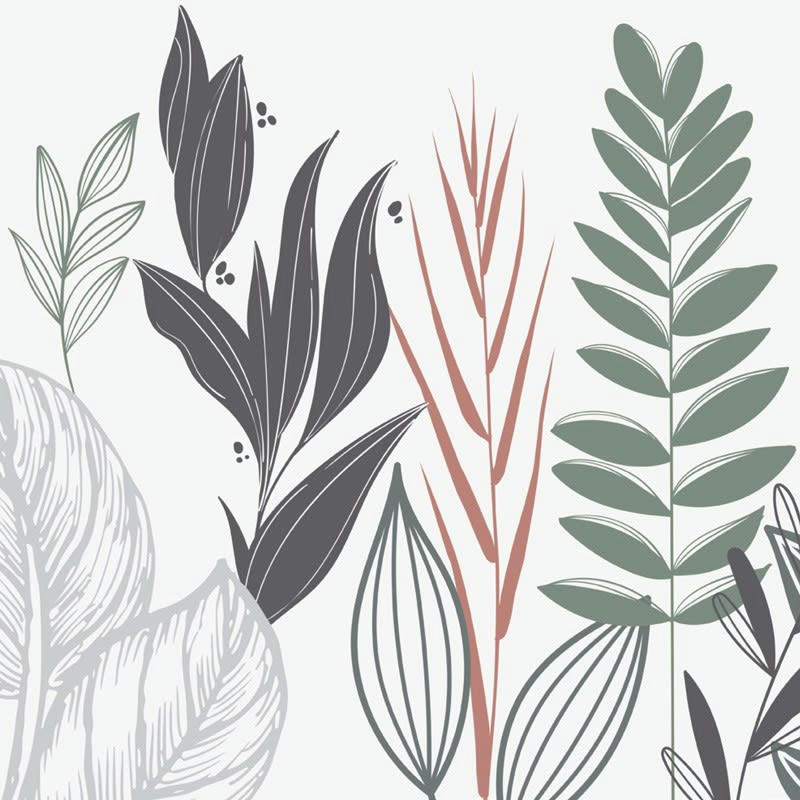 CHAMPÊTRE - Crédence cuisine Bandeau ALU lot de 2 L100xH20cm Multicolore Végétal