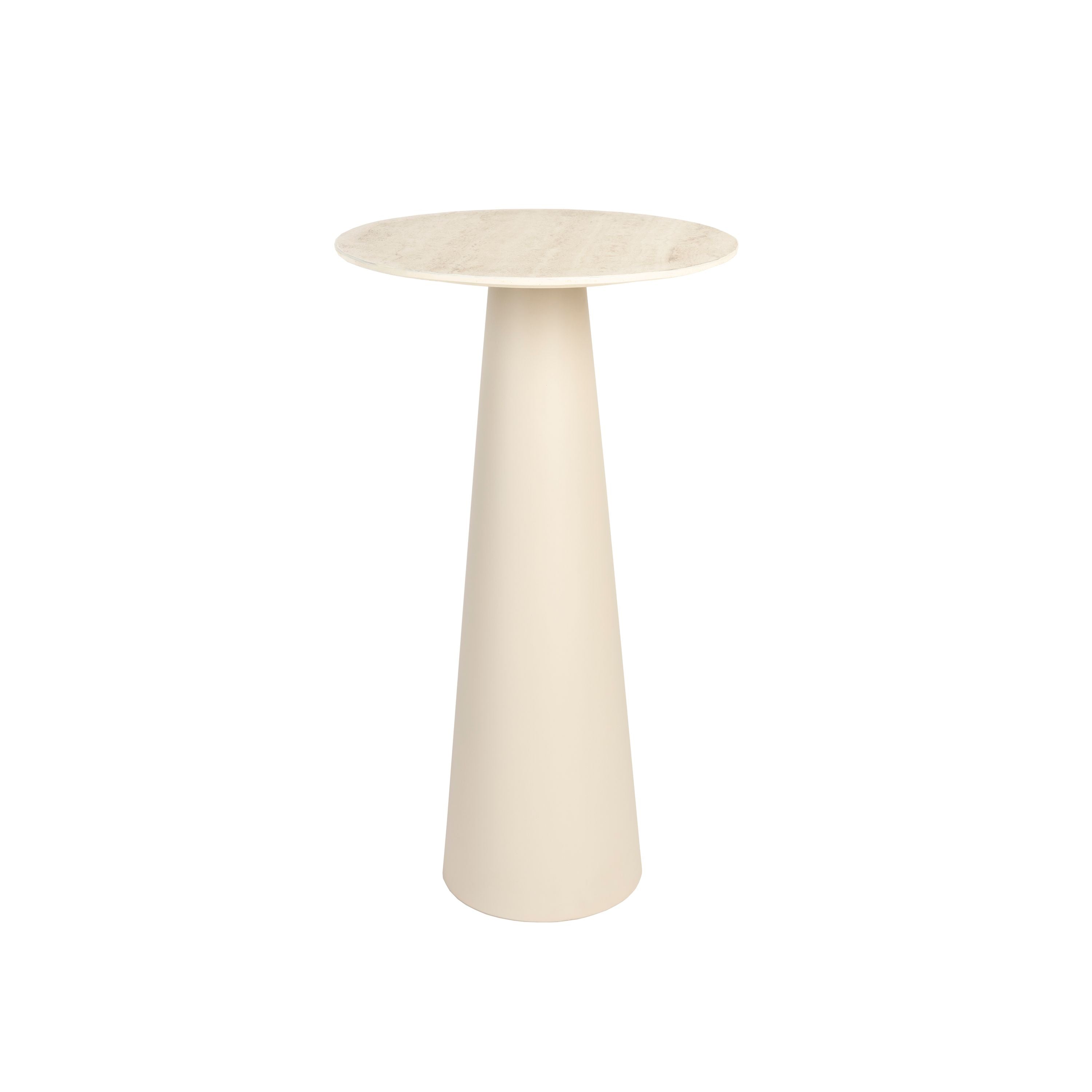 Housecraft Living Joya Bijzettafel Hoog 40x40 cm Travetin-Look Beige
