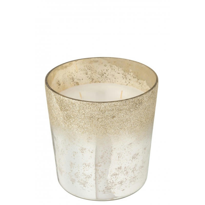 DELUXE - Bougie parfumée verre argent H21,5cm