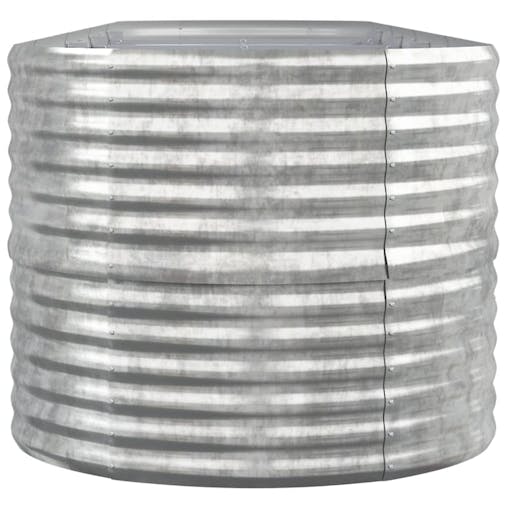 NNEVL Garden Planter Powder-coated Steel 368x80x68 cm Silver