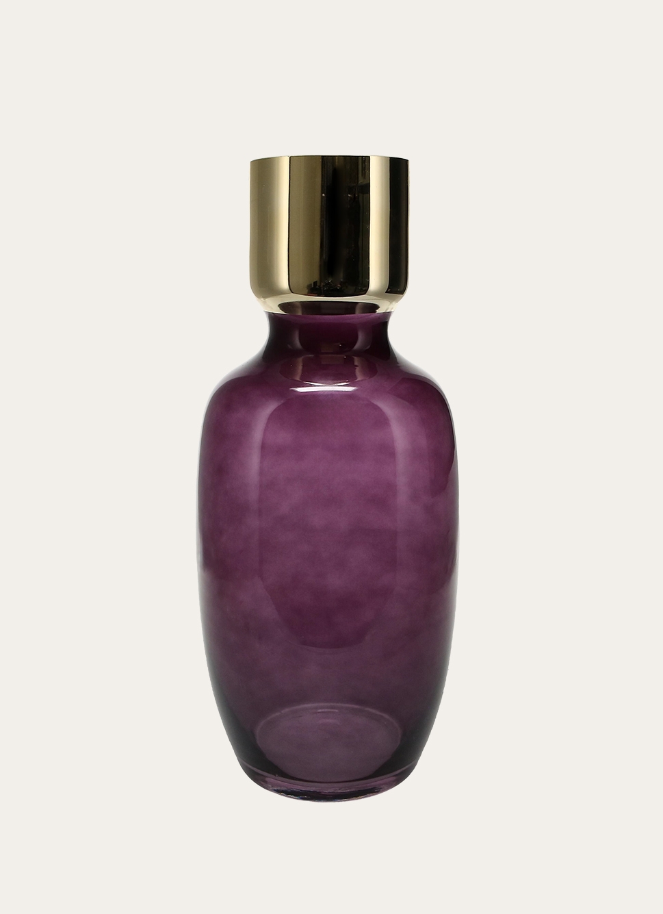 VASE COLORÉ DORÉ VIOLET