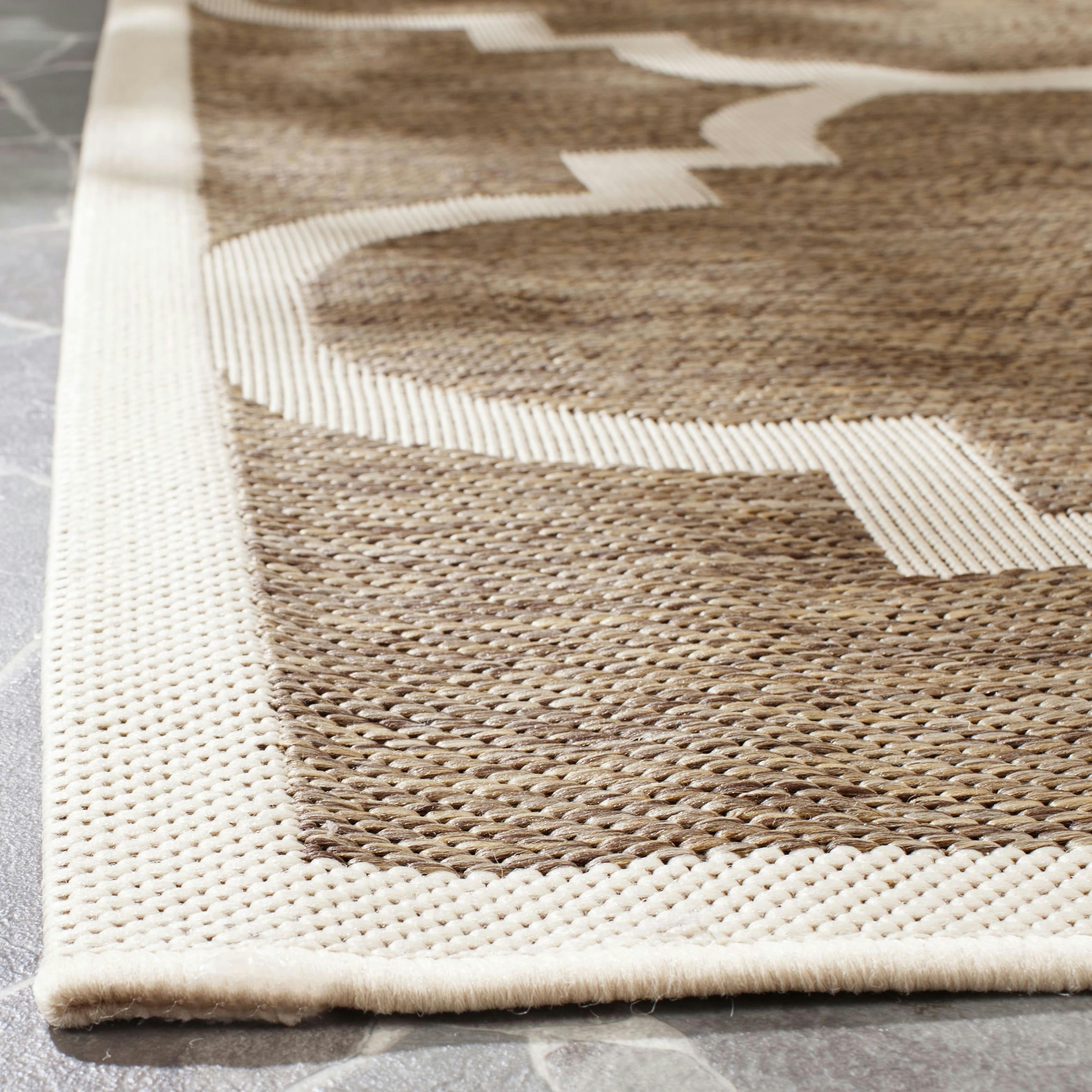 COURTYARD - Tapis interieur & exterieur en marron, 122 x 170 cm