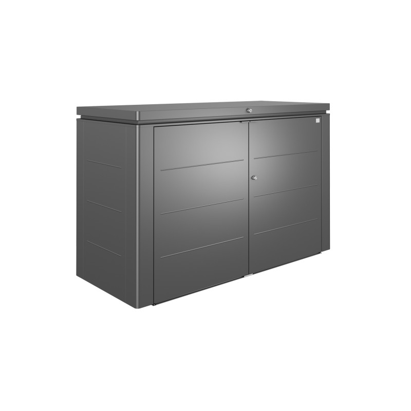 Armoire de jardin HighBoard gris foncé 2 x 0,84 x 1,27 m BIOHORT