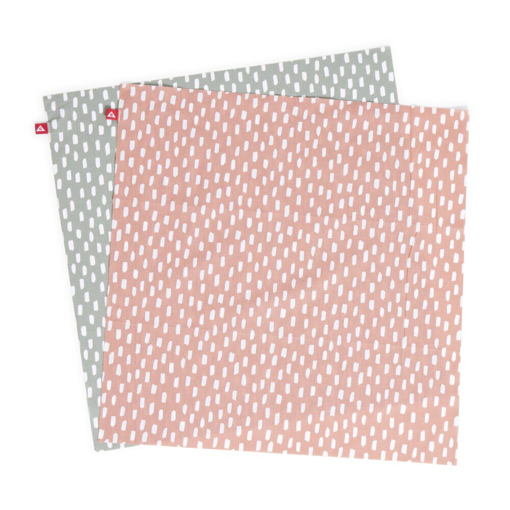 Tissu emballage cadeau réutilisable coton 50x50cm x2