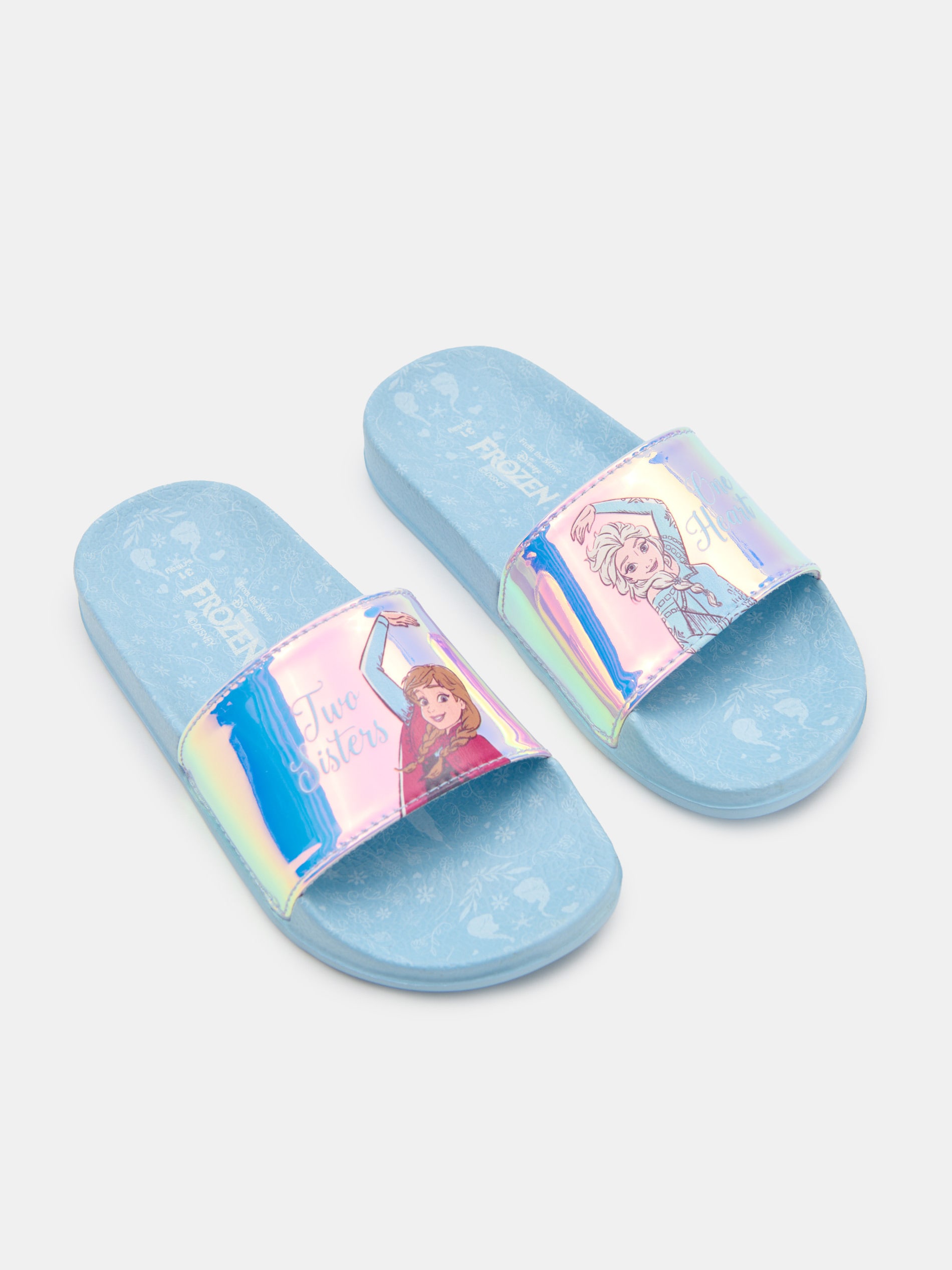 Klapki z efektem połysku Frozen