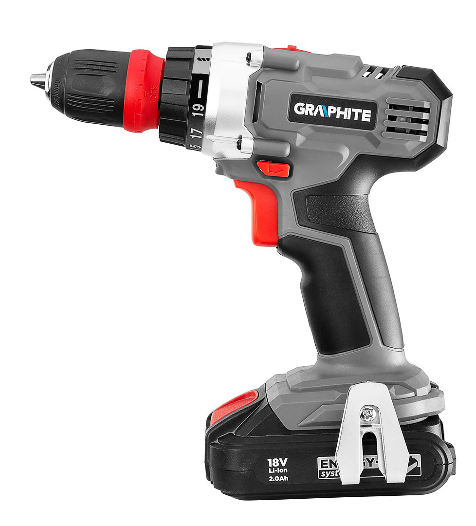 Wiertarko-wkrętarka akumulatorowa 1/4"   adaptery GRAPHITE