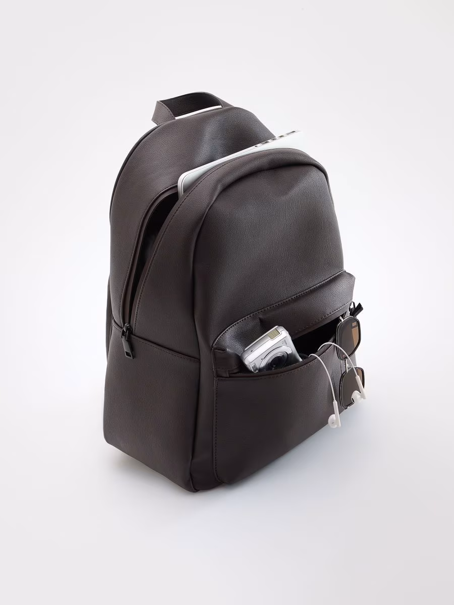 Faux Leather Backpack