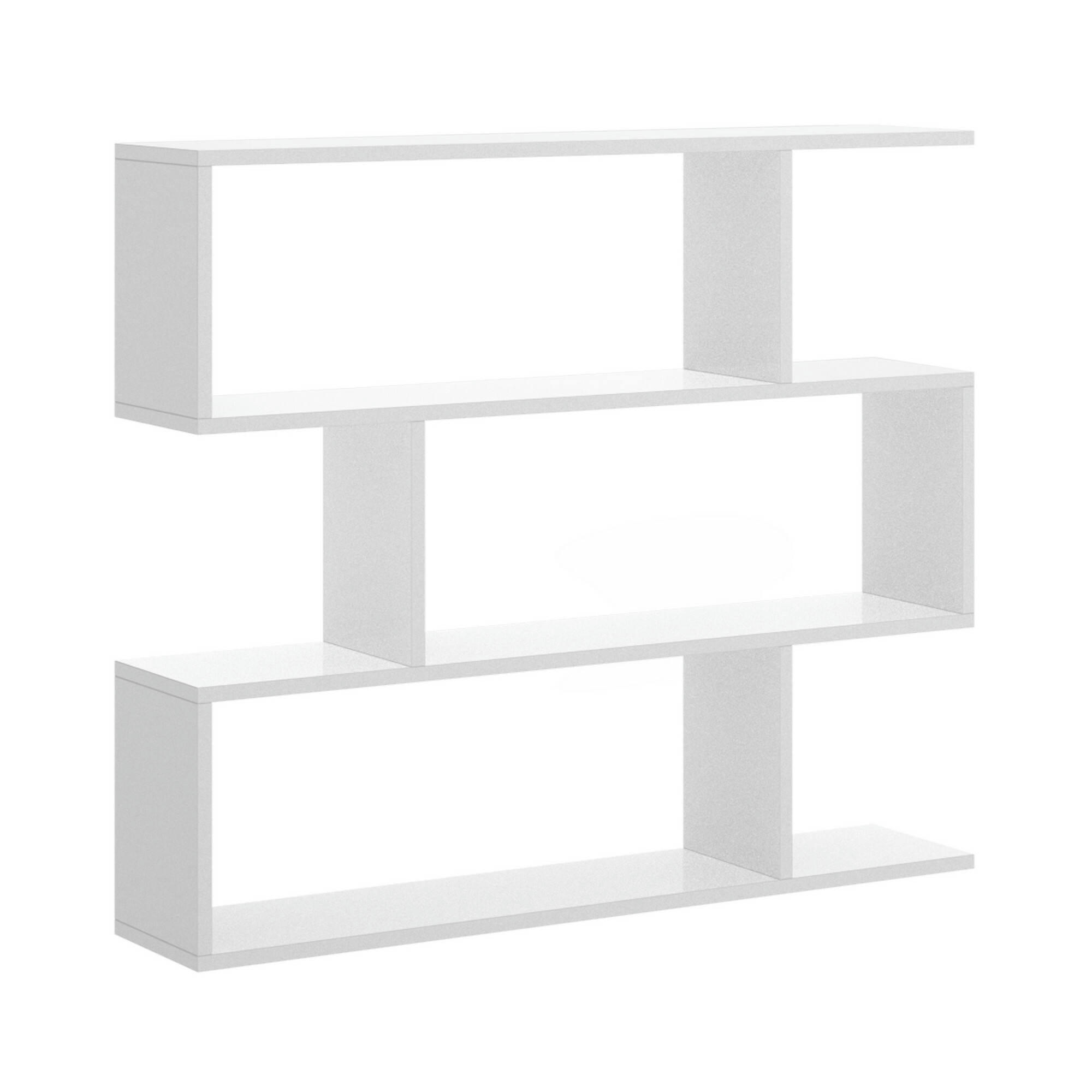 DJOVI - Bibliothèque effet bois blanc