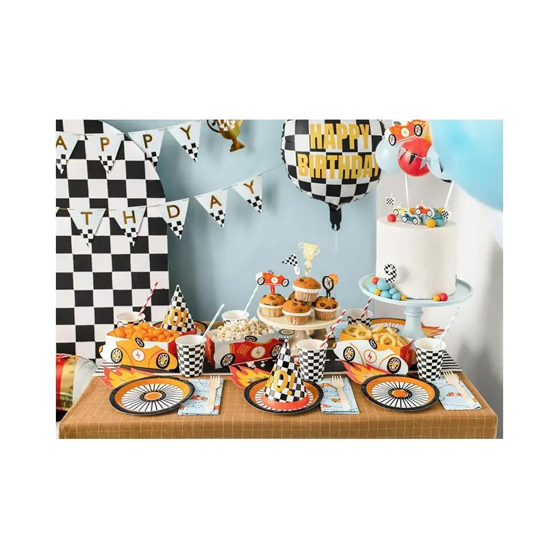 Kuchen/Torten Deko Set 4er-Set Auto mix