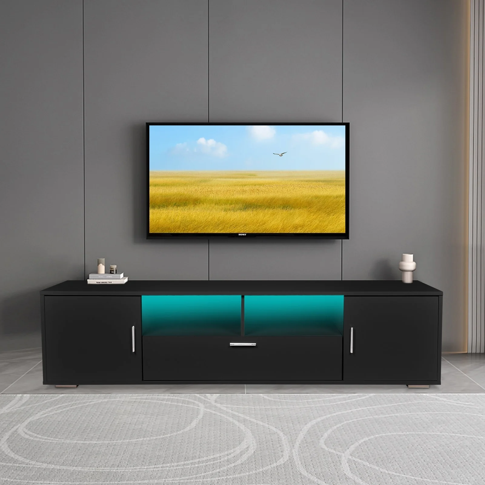 Entertainment Center TV cabinet with Storage for Up to 75 inch
