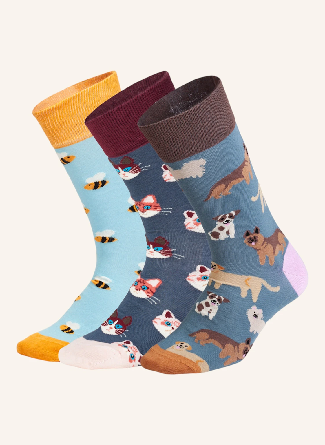 DillySocks Socken CUTE ANIMAL CREW (3ER BOX)