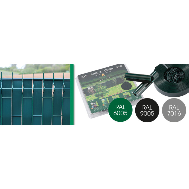 Lanière pour clôture avec clips vert 48 mm GIARDINO
