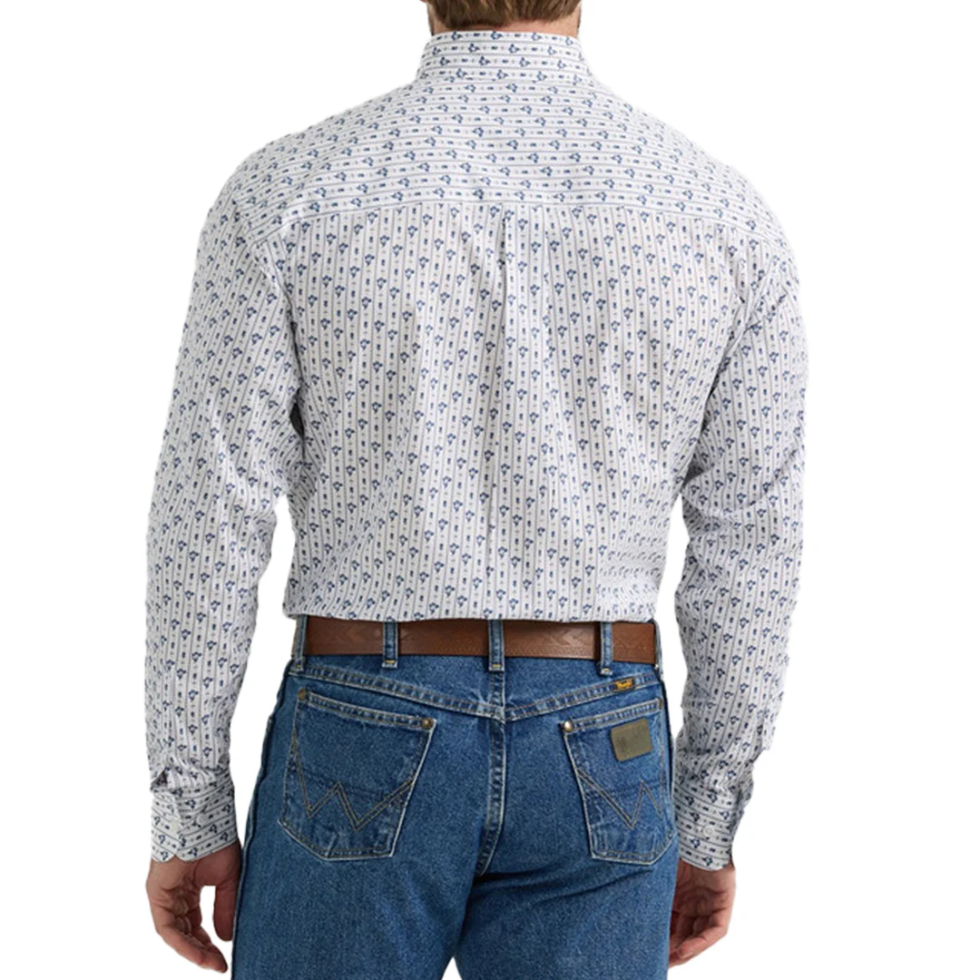 Мужская рубашка Wrangler George Strait с длинными рукавами и принтом тюльпанов, на пуговицах.