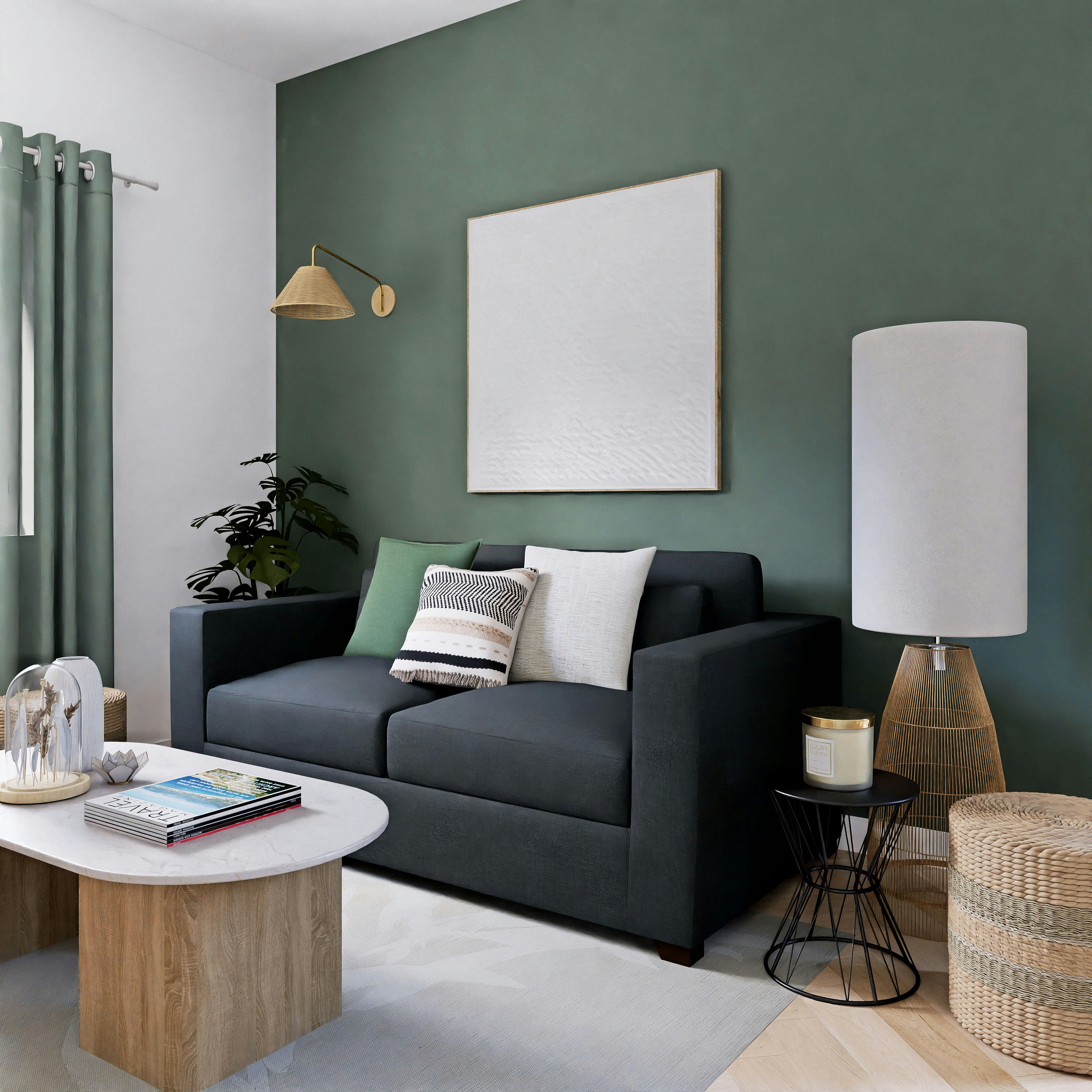 Milano - Canapé 3 places gris anthracite