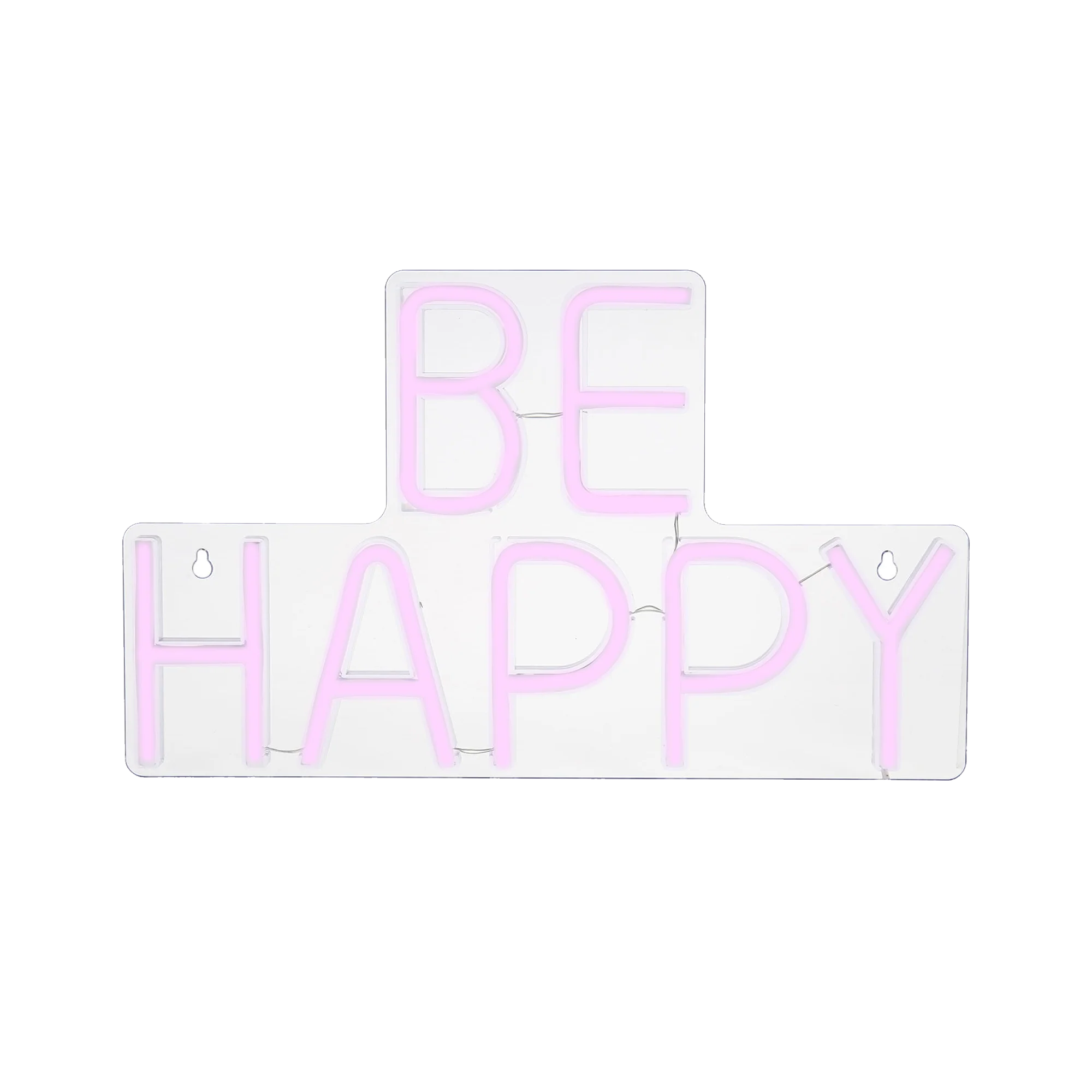 Néon BE HAPPY coloris rose