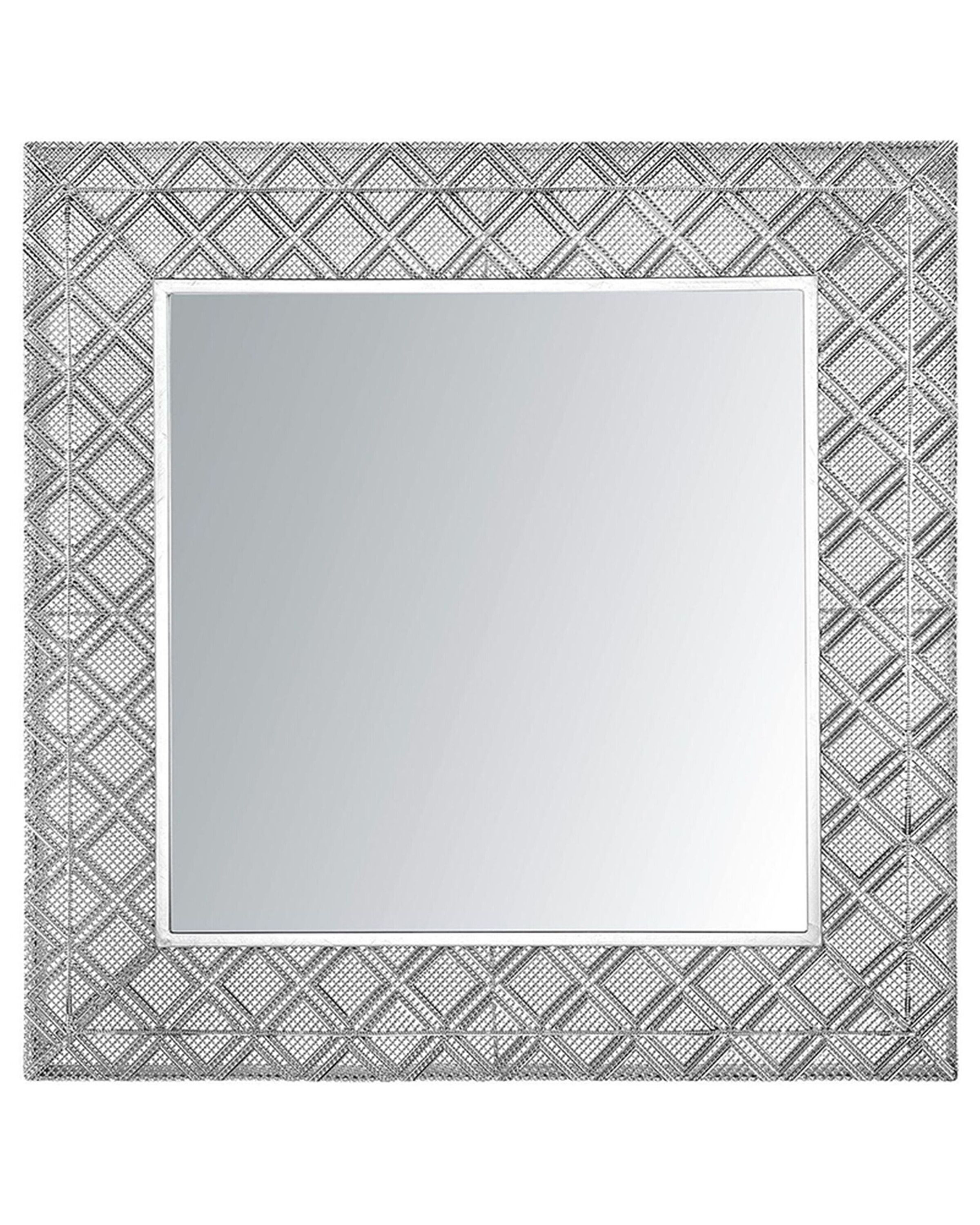 Lustro wiszące kwadratowe 80x80 srebrne
