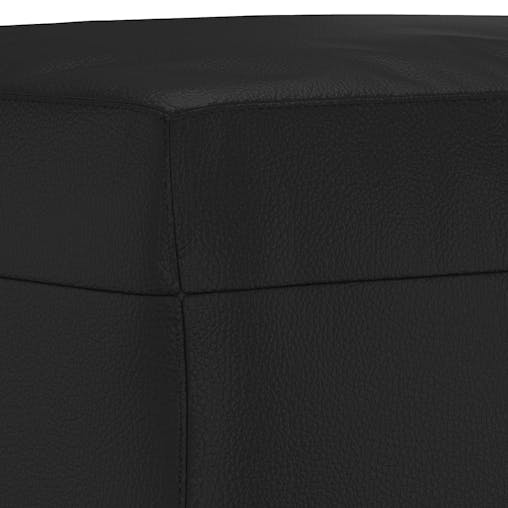 NNEVL 3 Piece Sofa Set with Pillows Black Faux Leather