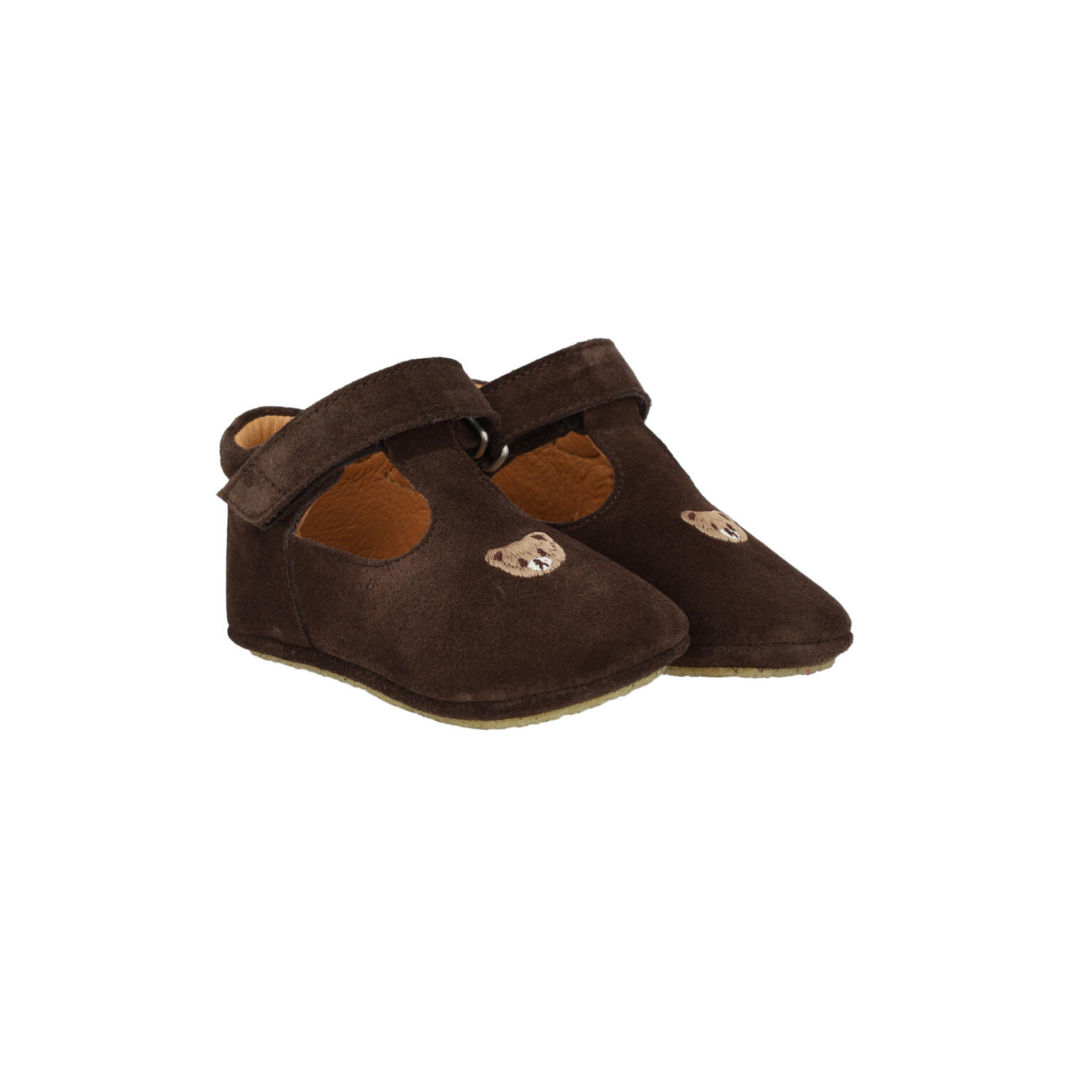 Prewalker med bamsebroderi, dark brown