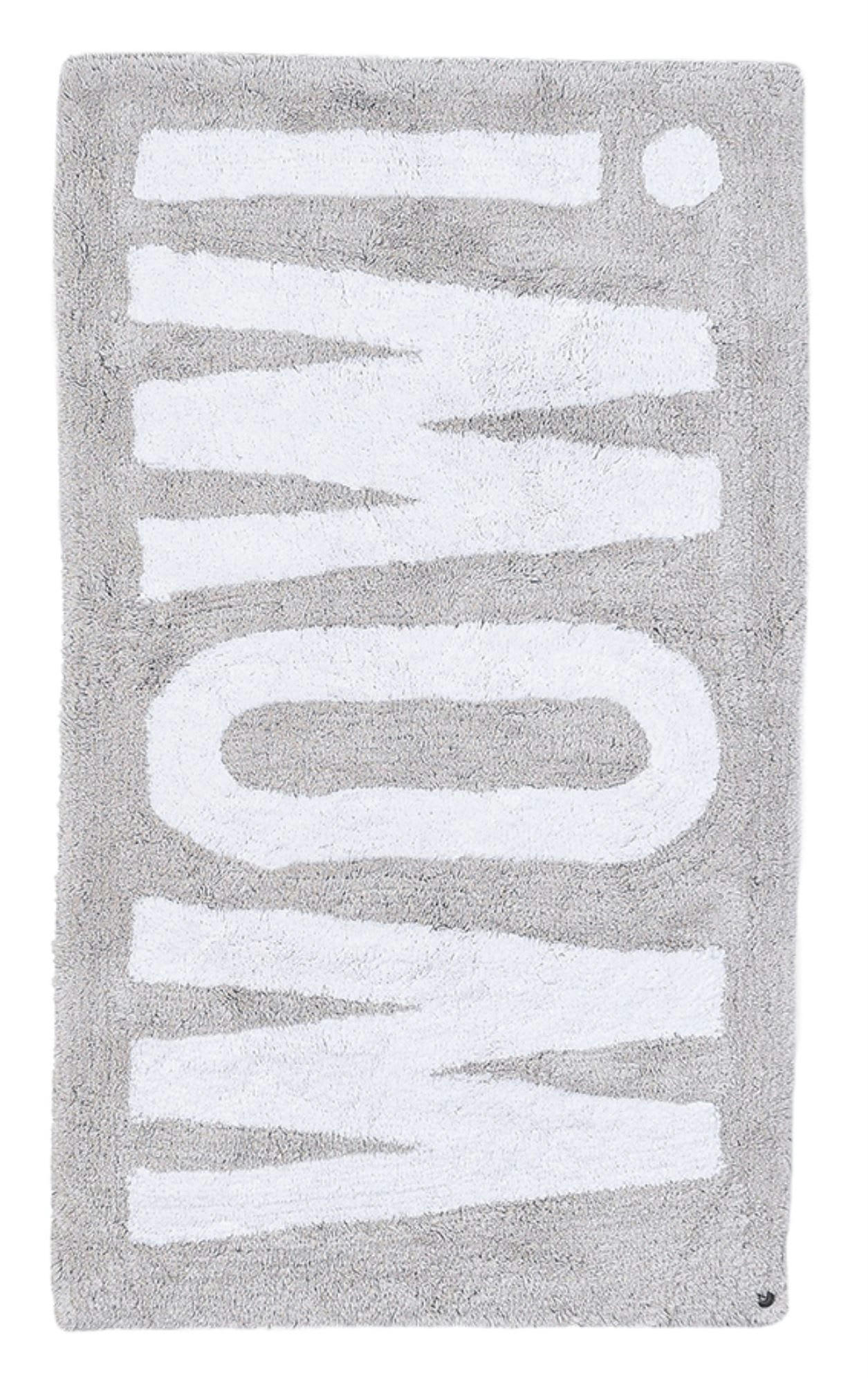 COTTON DOUBLE - Tapis de bain en coton tufté à la main - argent 60x100 cm