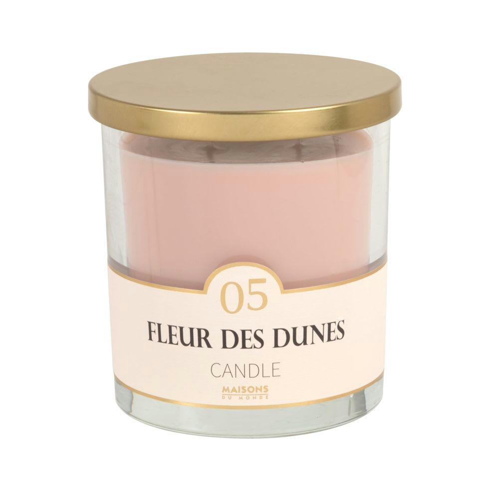 COLORAMA - Bougie parfumée rose en verre H11, 400g