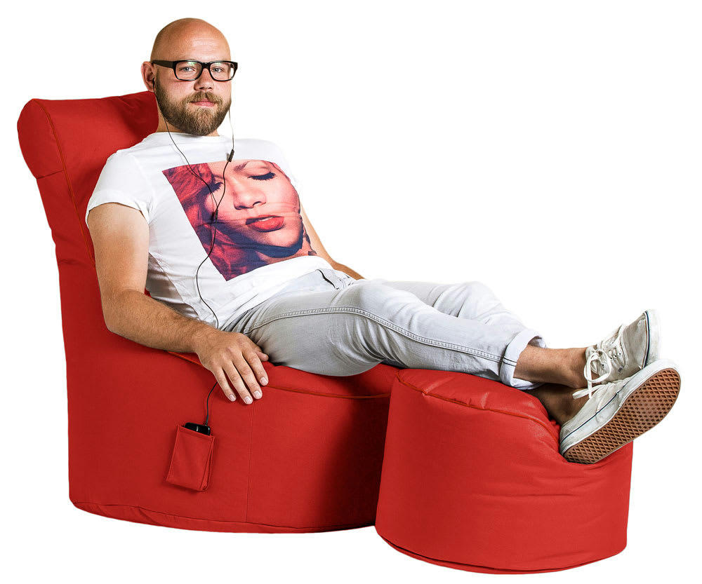 SITTING POINT - Repose Pieds DotCom Swing Rouge