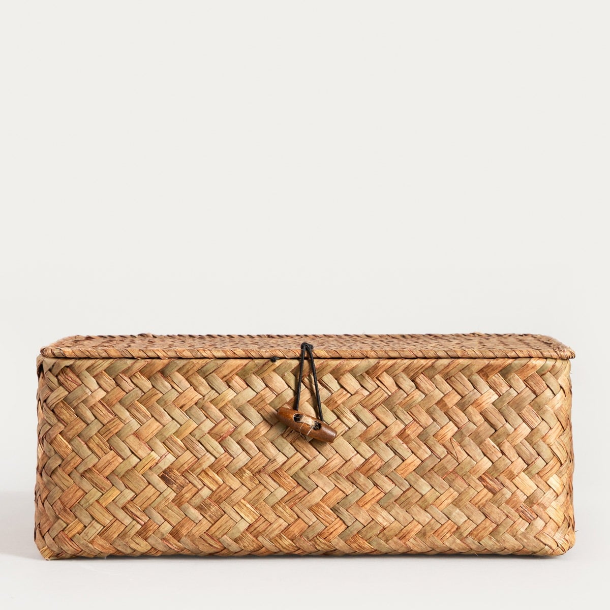 Szkatułka na biżuterię TALULAH pleciona naturalna 26x16x10 cm