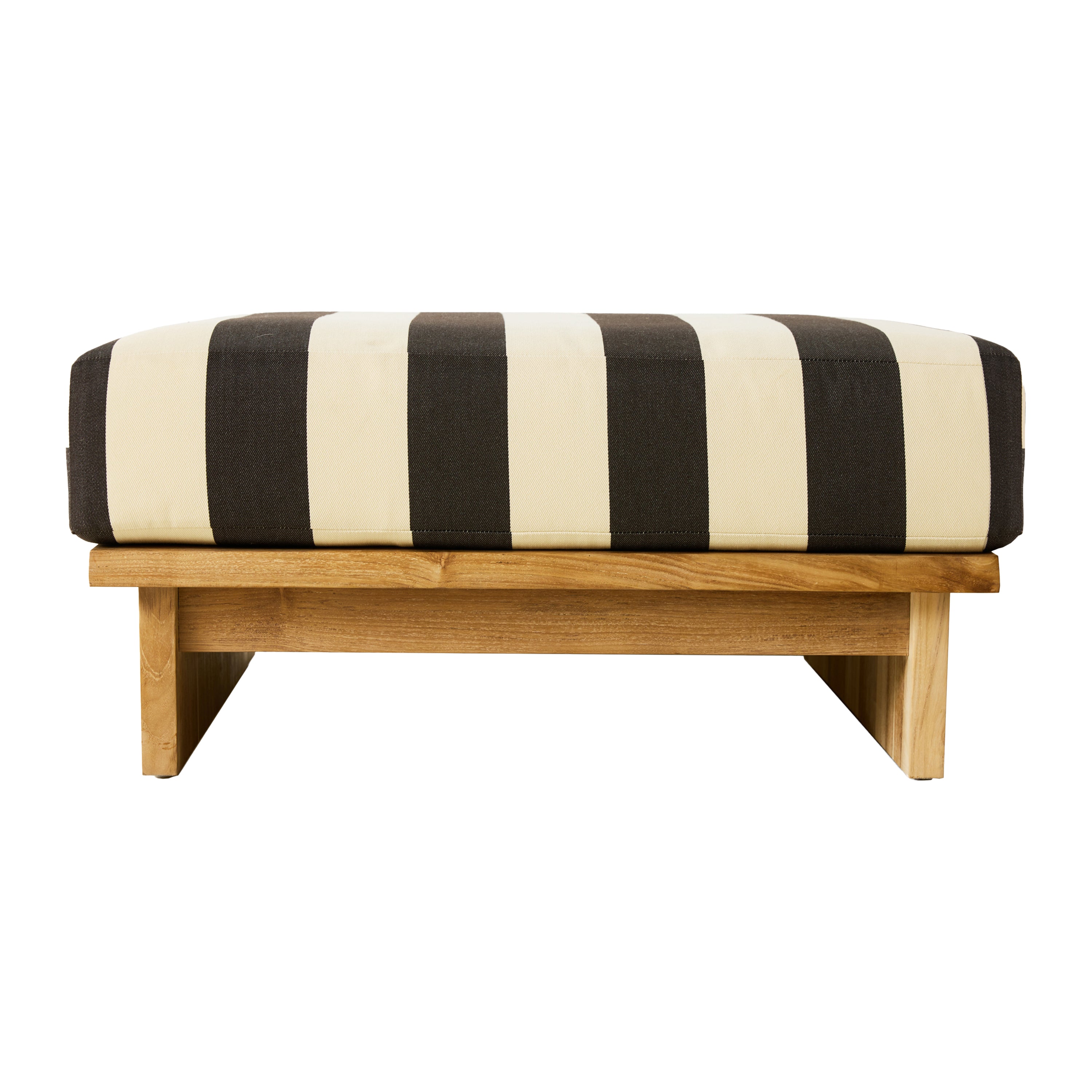 HKliving Teak Hocker - Stracciatella