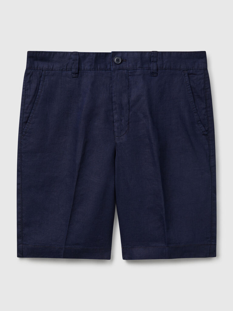 Bermudas in pure linen