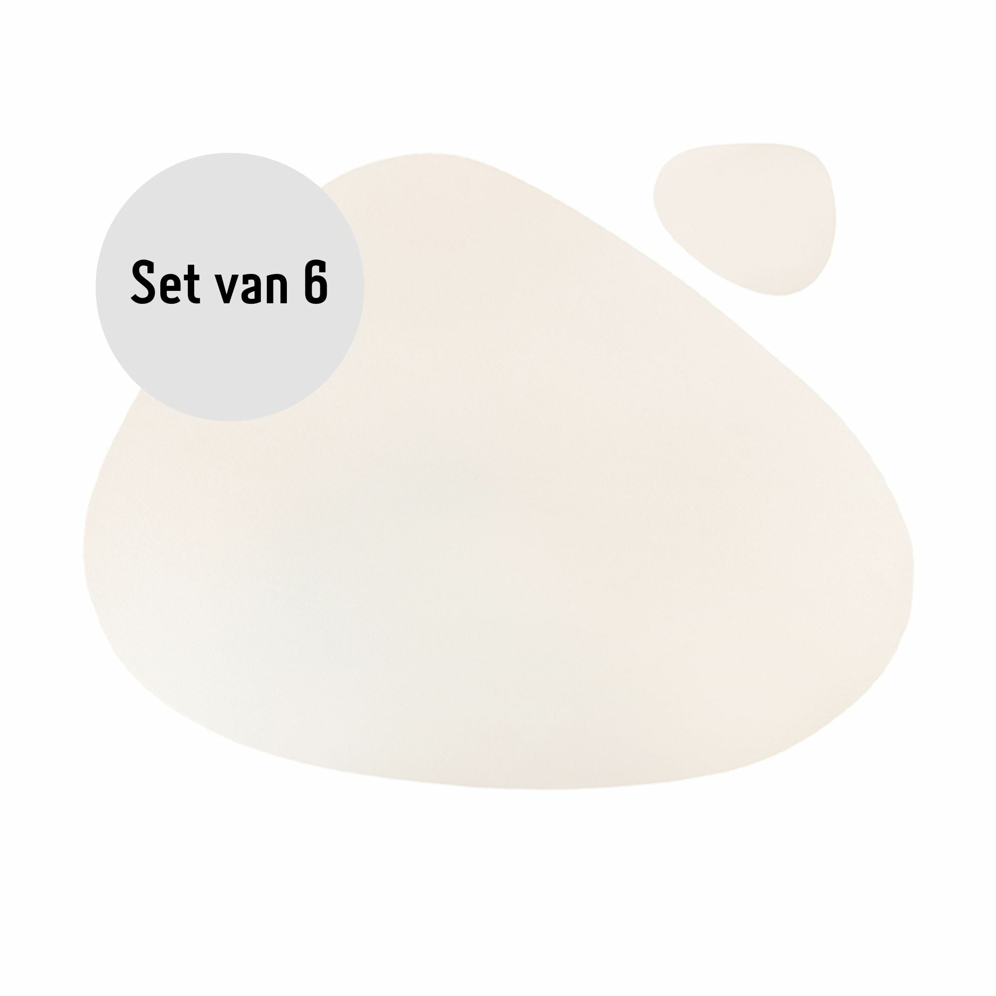 Krumble Placemat set design - 6 stuks - Wit