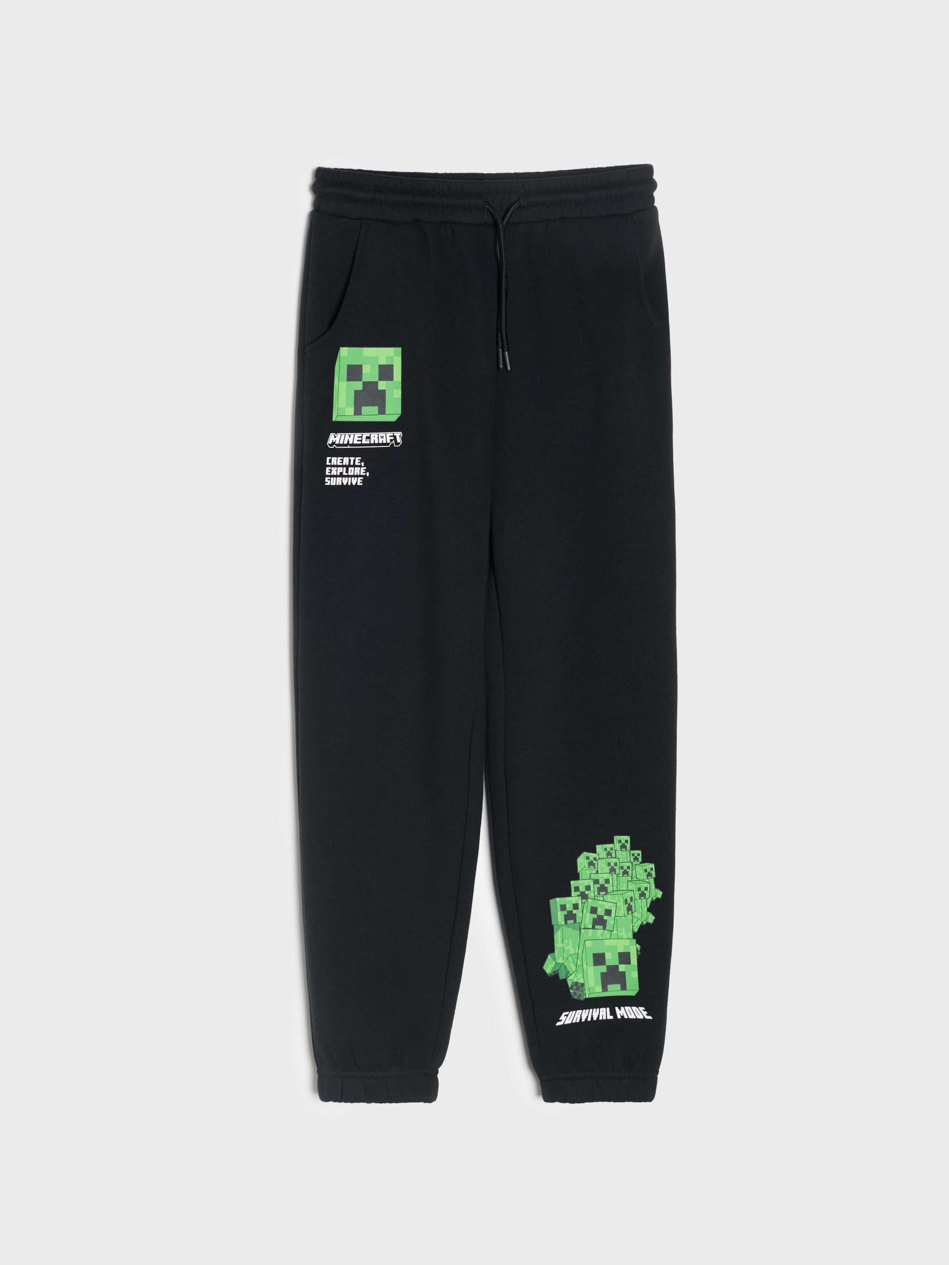 Spodnie dresowe jogger z nadrukiem Minecraft