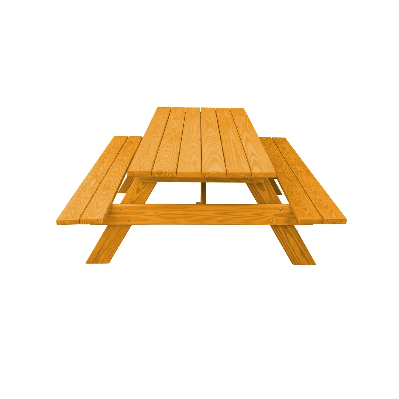 HomeRoots 94 Natural Solid Wood Outdoor Picnic Table