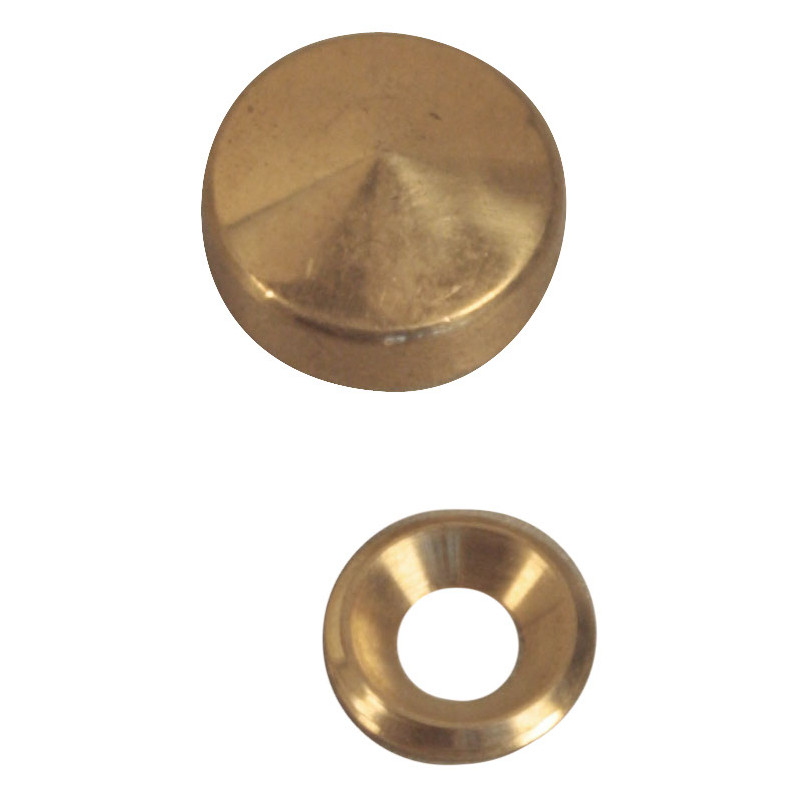 Cache universel pour vis en laiton poli Ø 16 mm 4 pièces TEKNIBOX