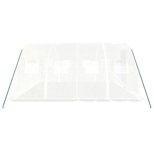 NNEVL Greenhouse with Steel Frame White 16 m&sup2; 4x4x2 m