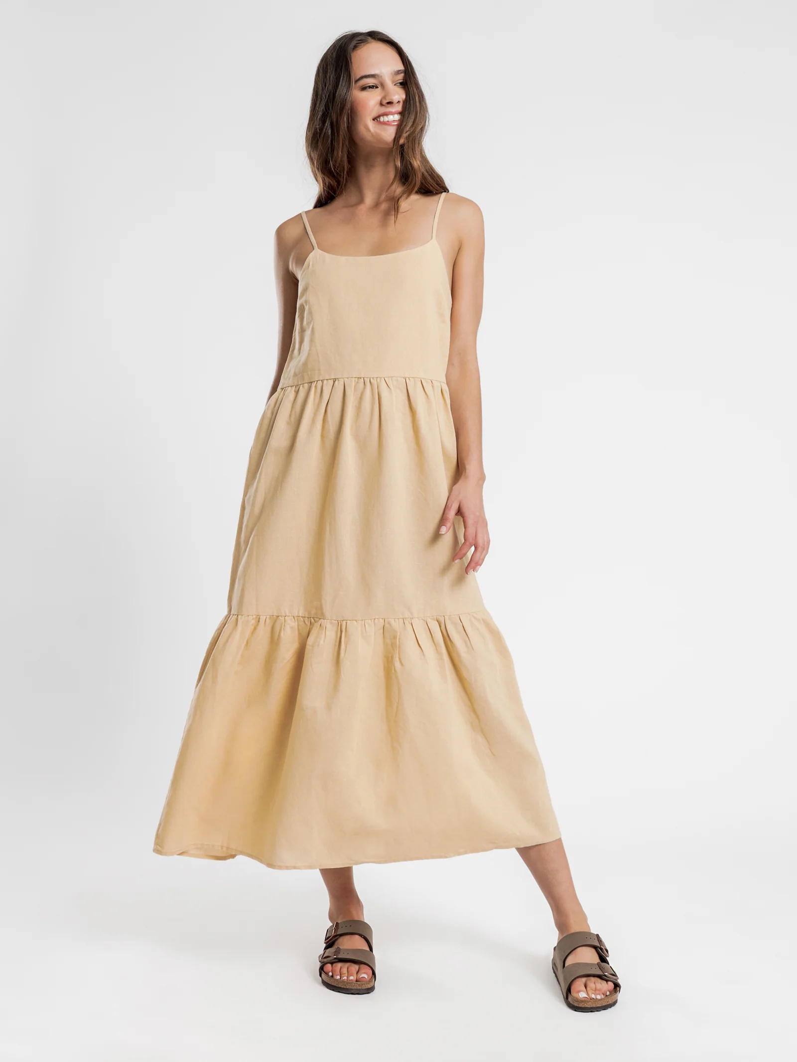 Miles Linen Midi Dress