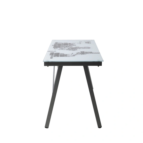 Schreibtisch, BxLxH: 113 x 58 x 73 cm, Glas/Metall