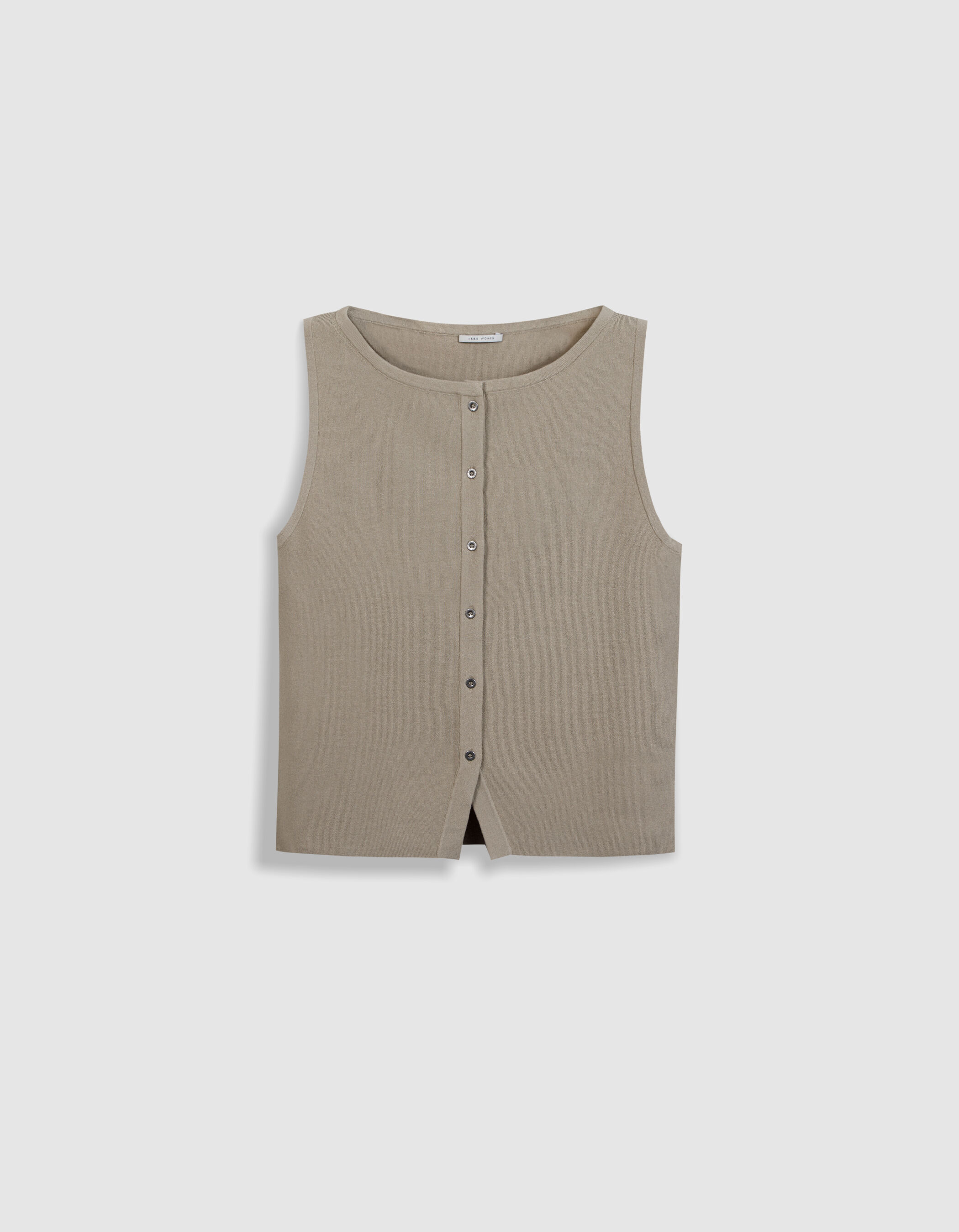 Cardigan sans manches marine tricot Femme