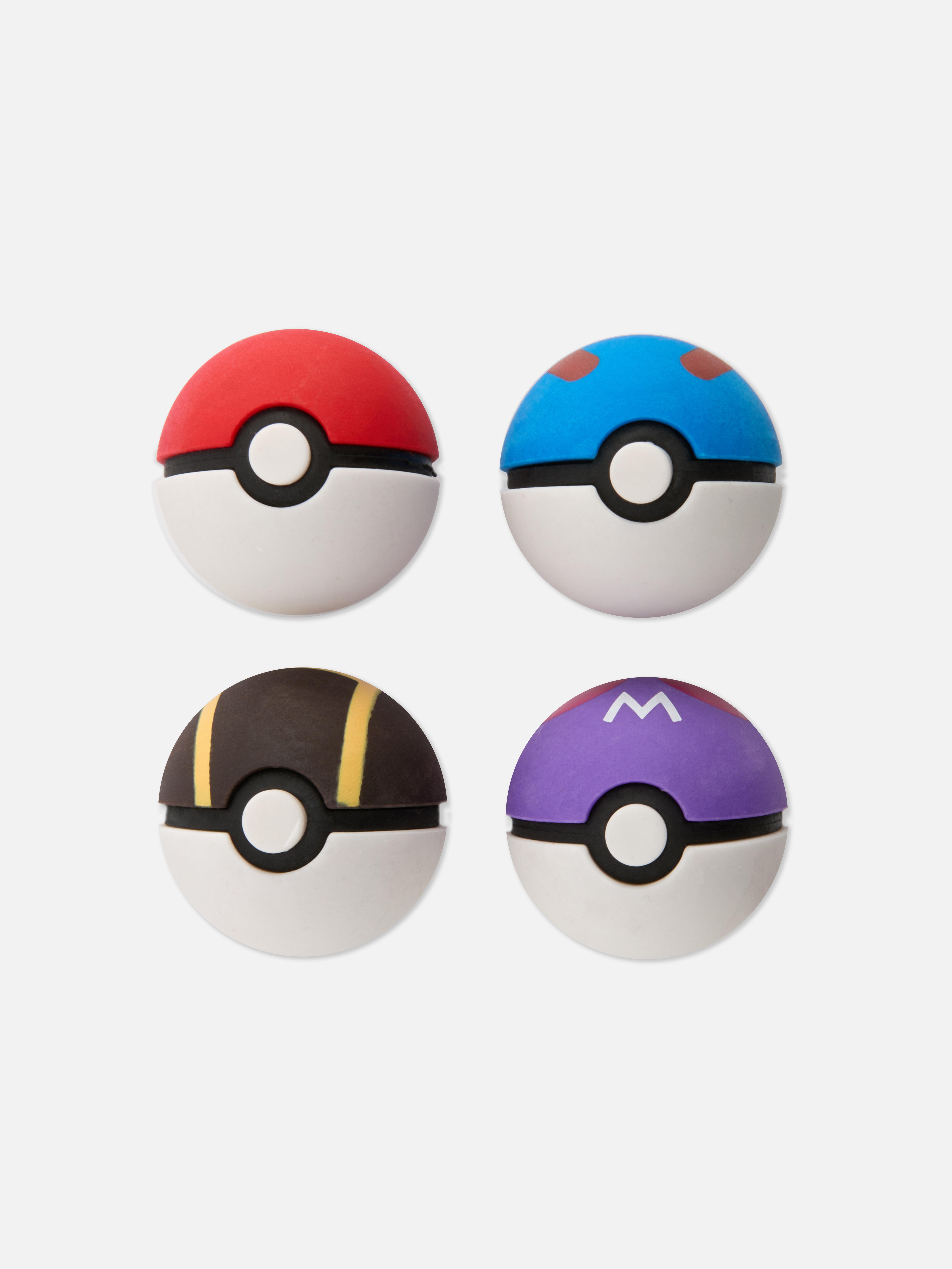 4pk Pokémon Pokéball Erasers