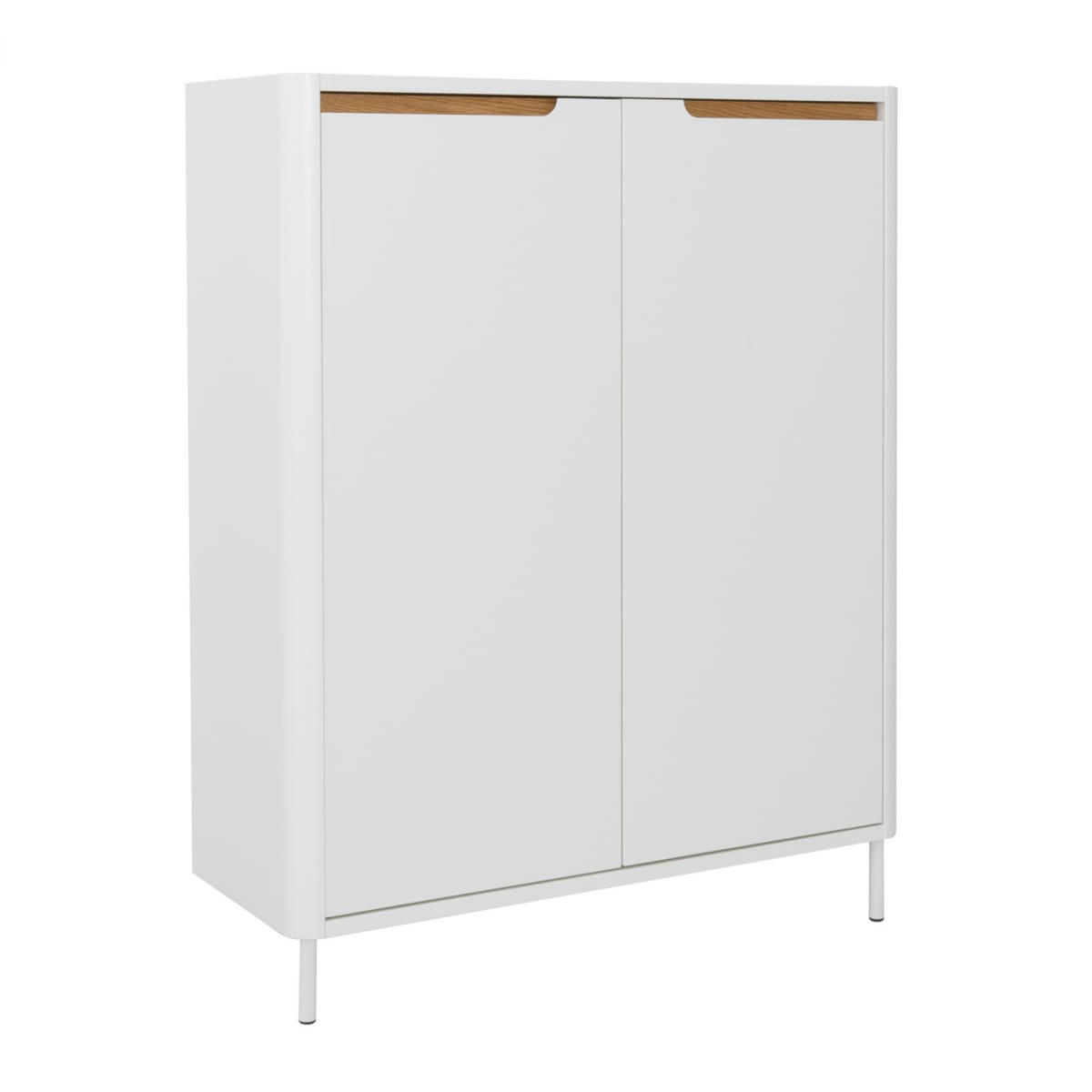 PATIPATI - Meuble à chaussures 2 portes en bois blanc