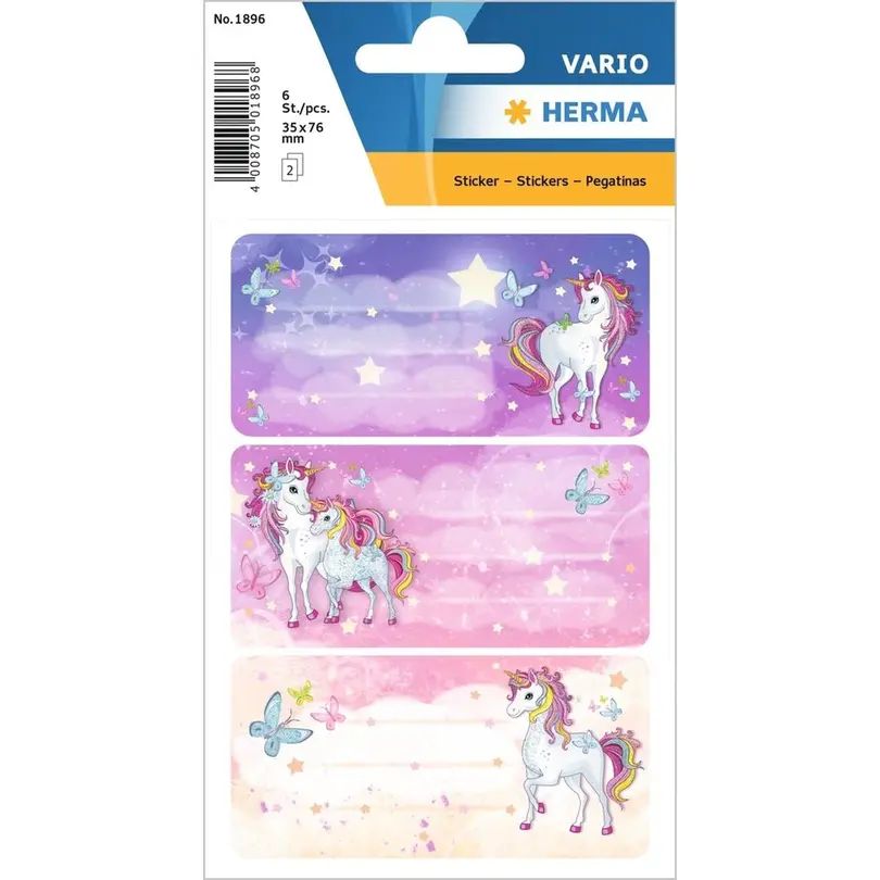 Etiketten 9er-Set Einhorn
