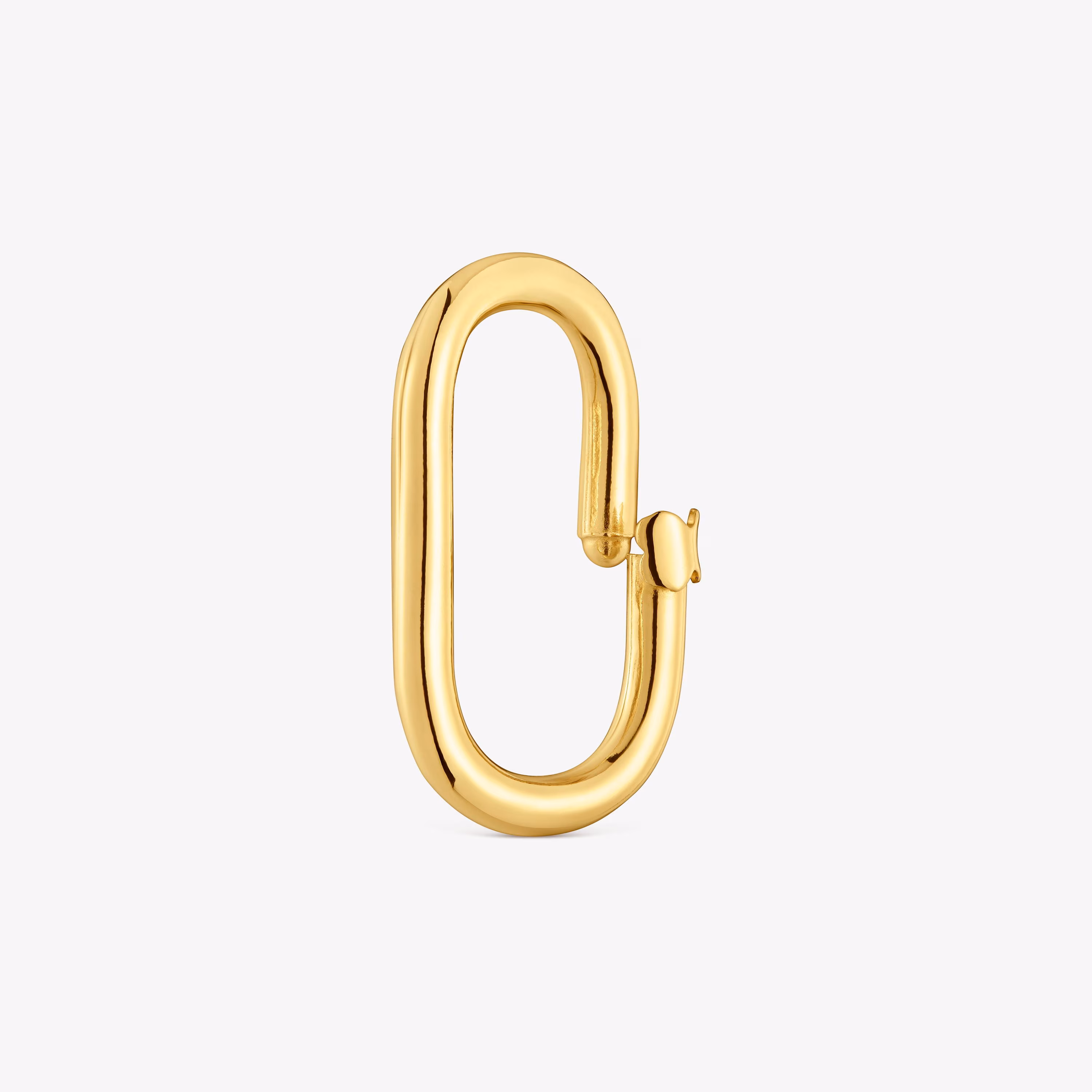 Anilla grande con baño de oro 18 kt sobre plata Hold Oval