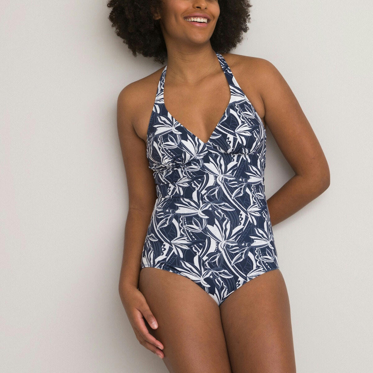 Maillot de bain 1 pièce foulard, effet ventre plat