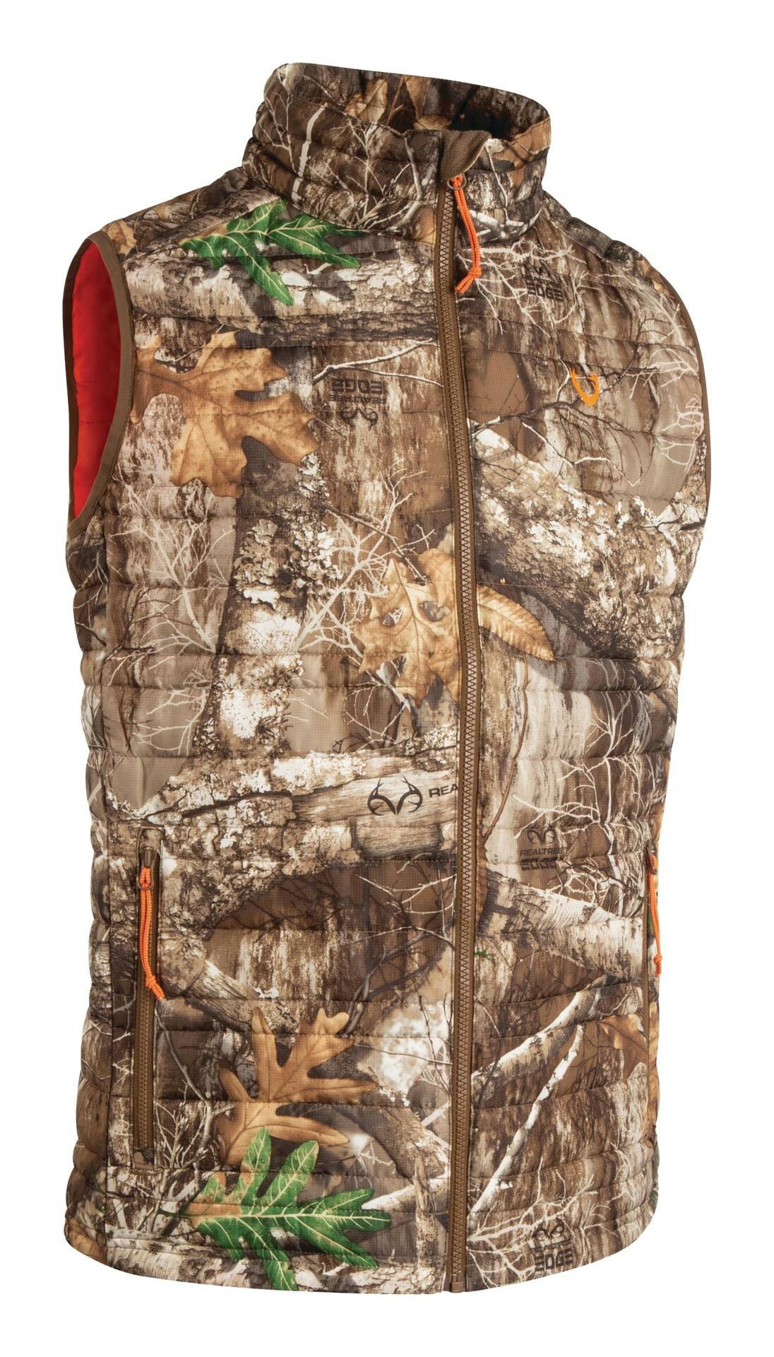 Huntshield Men's Stevie Packable Puffy Hunting Full-ZiP Vest with ZiPPered Pockets, Camo