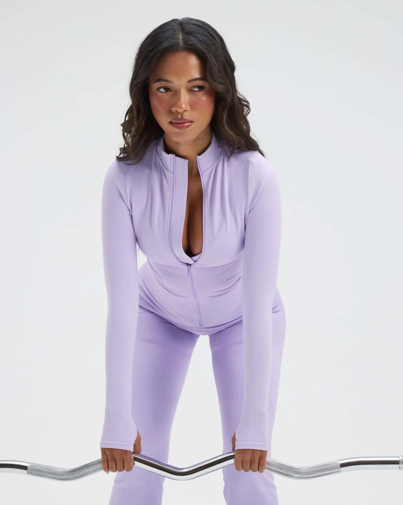 Elevate™ Compression Long Sleeve Jacket | Lilac