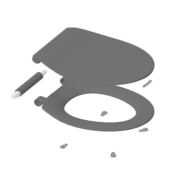 Abattant WC noir mat avec frein de chute déclipsable Bemis